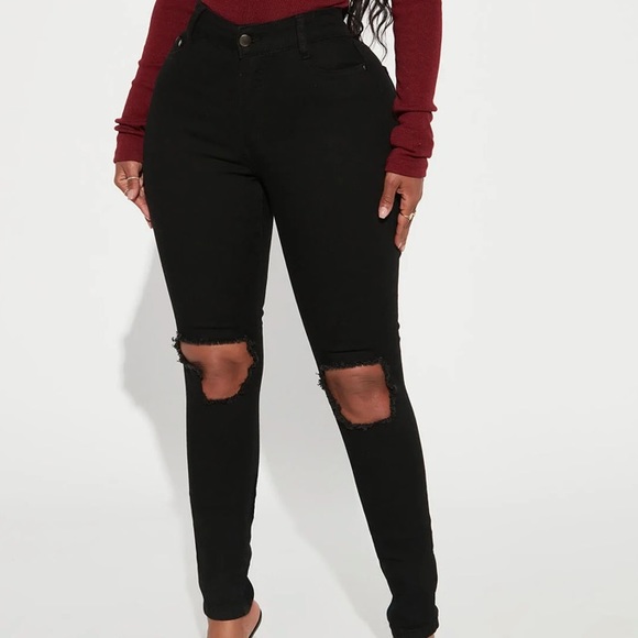 Distract High rise jeans - Black - Picture 1 of 7